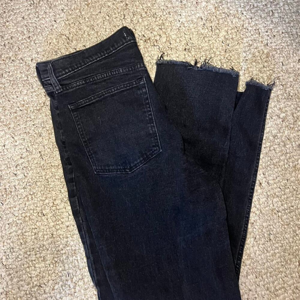 High rise black skinny jeans